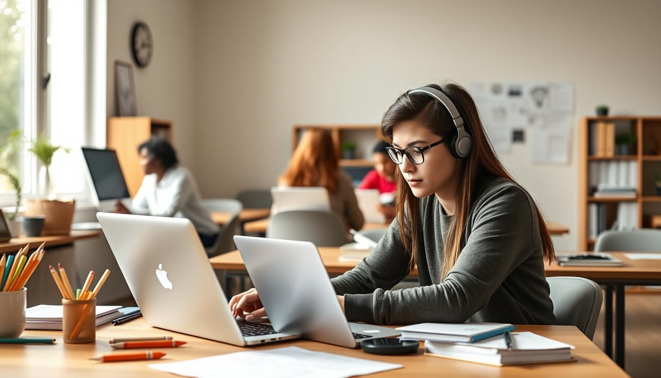 Digital learning platform with online study materials